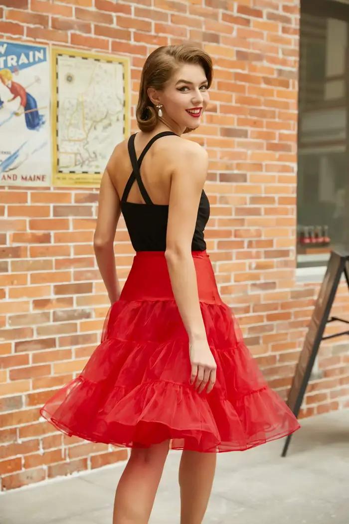 Rockabilly-Jupon de mariage des années 90 pour fille