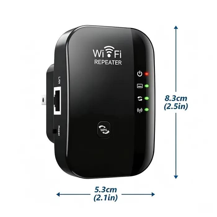 Répéteur WiFi sans fil 300M 2,4 GHz, amplificateur de signal puissant, configuration pratique, amplificateur de réseau pour la maison et le bureau