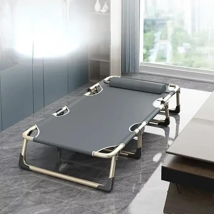 Chaise longue pliante d'extérieur, sans Installation, chaise de plage, de bronzage pour adultes, lit de camp de sieste, chaise longue multifonctionnelle