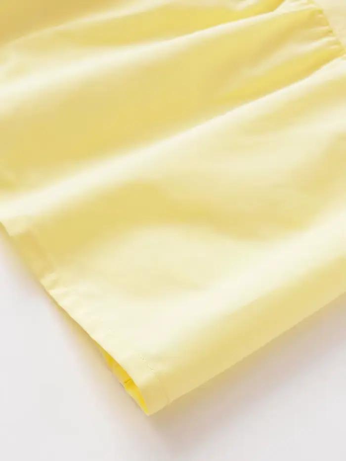 Jupe longue à panneaux jaune beurre pour femmes