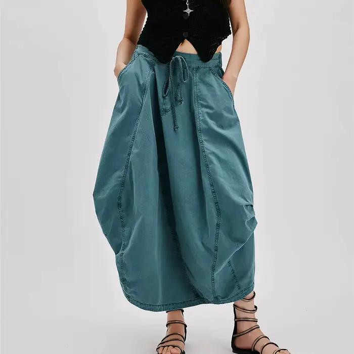 Jupe longue de Parachute Cargo Y2k pour femmes