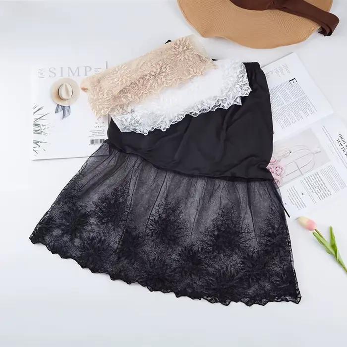 Jupe Extender en Dentelle pour Femme Décontractée Polyvalente Toute la Saison Occasions Spéciales