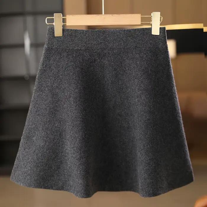 Jupe plissée tricotée pour femme