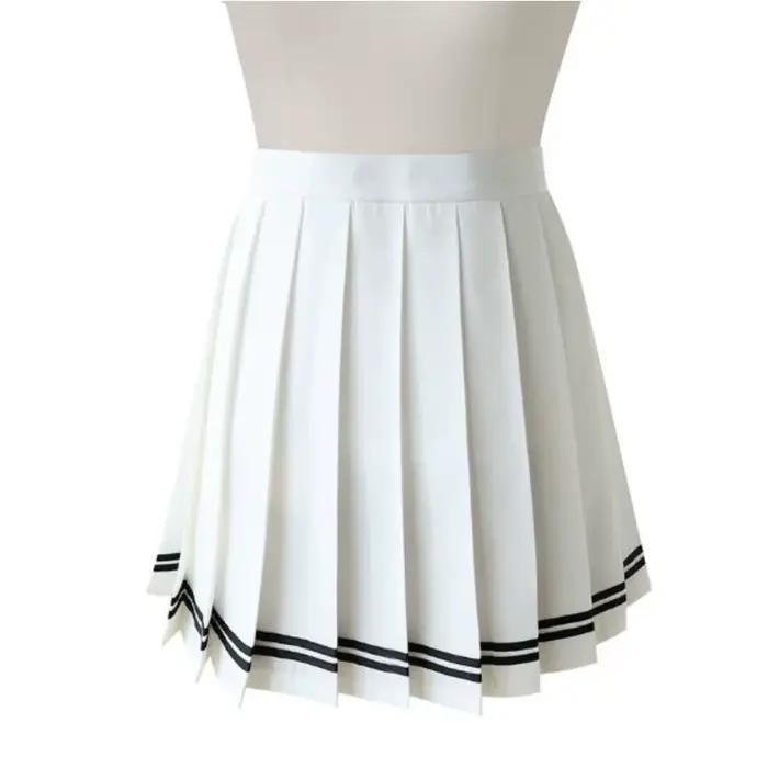 Vintage Style coréen Patchwork jupe Harajuku JK noir jupes plissées gothique Streetwear taille haute Mini