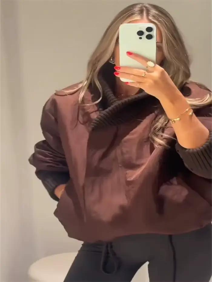 Cardigan élégant avec nœud à nouer pour femme, col en v, tricoté, contraste, manches longues, pulls, mode automne hiver 2025, vêtements d'extérieur pour dames