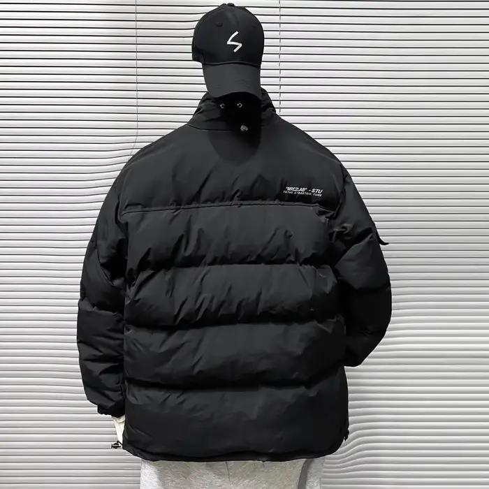 Parka à col montant pour hommes, doudoune décontractée, manteau rembourré optique, vêtements d'hiver, mode coréenne, nouveau