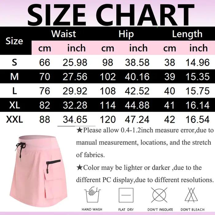 Jupes cargo 2-en-1 pour femmes avec short intégré