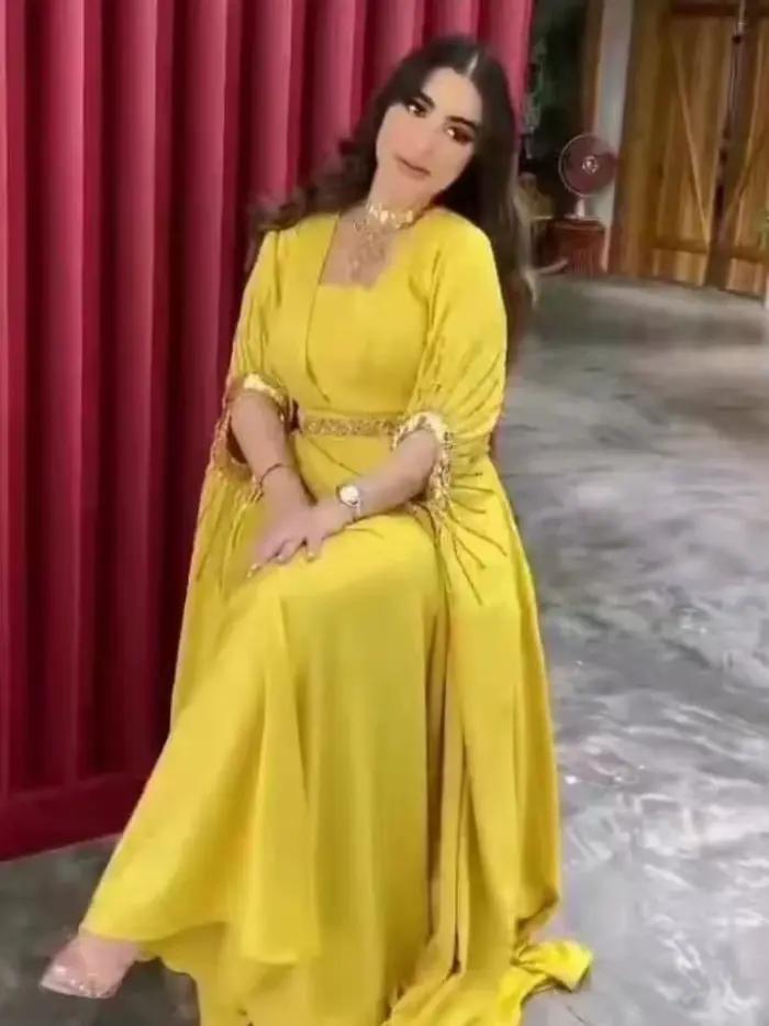 Robe de soirée musulmane pour femmes Jalabiya Abaya Ramadan robes à manches longues Abayas femme Kimono Robe Caftan marocain robes 2023