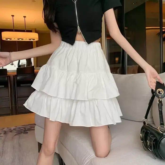 Mini jupe plissée A-Line haute taille polyester pour femmes, mini jupe décontractée été 2025 pour occasions spéciales