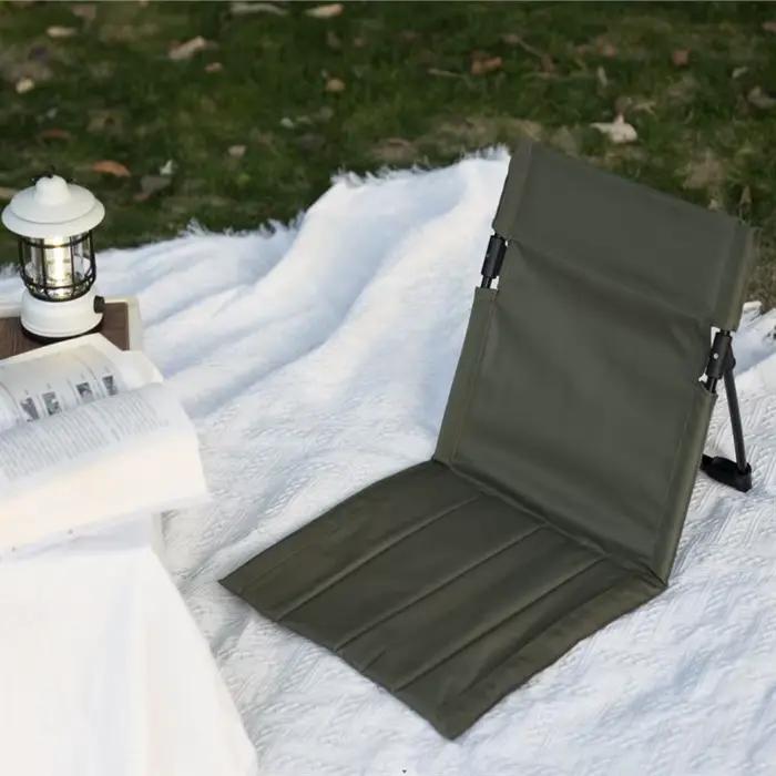 Chaise de camping pliable WW, chaise à dossier pliant, chaises de plage, jardin, parc, extérieur, simple, paresseux, coussin de dossier, pique-nique