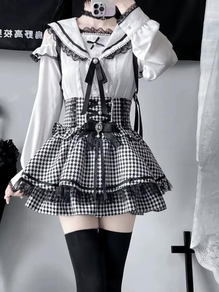 Lolita – jupe Min Y2k pour femme