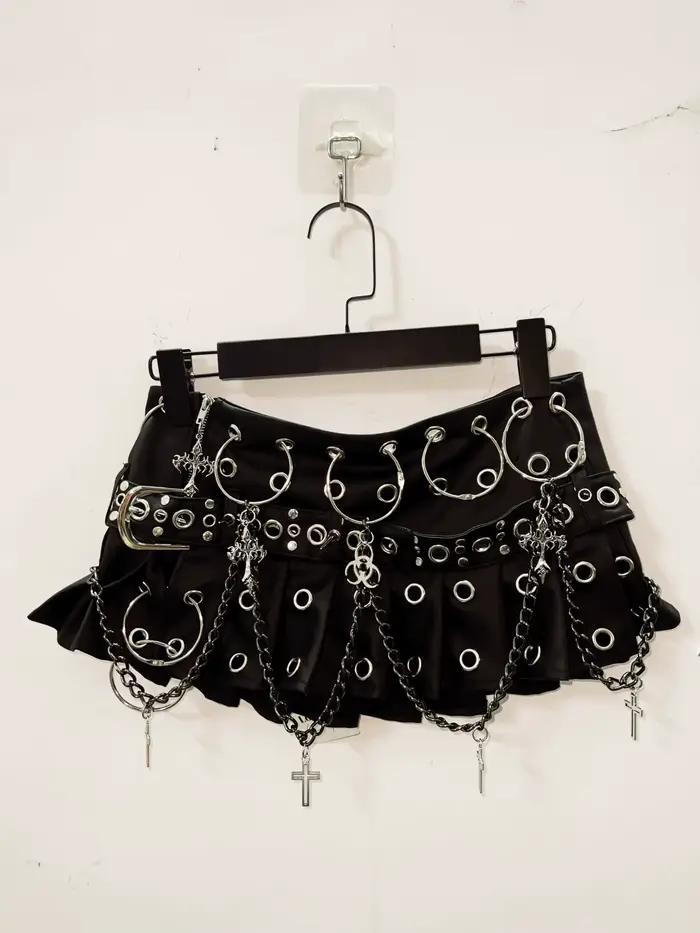 Jupes courtes gothiques vintage, vêtements Harajuku, mode Y2K, RiSALE