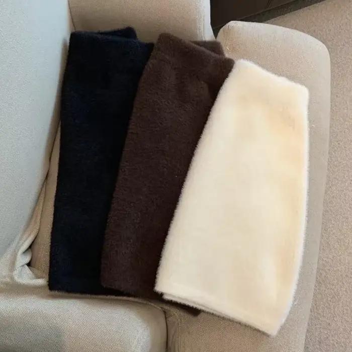 Taille élastique mince femmes jupe courte Sexy élégant tout-Match basique Mini