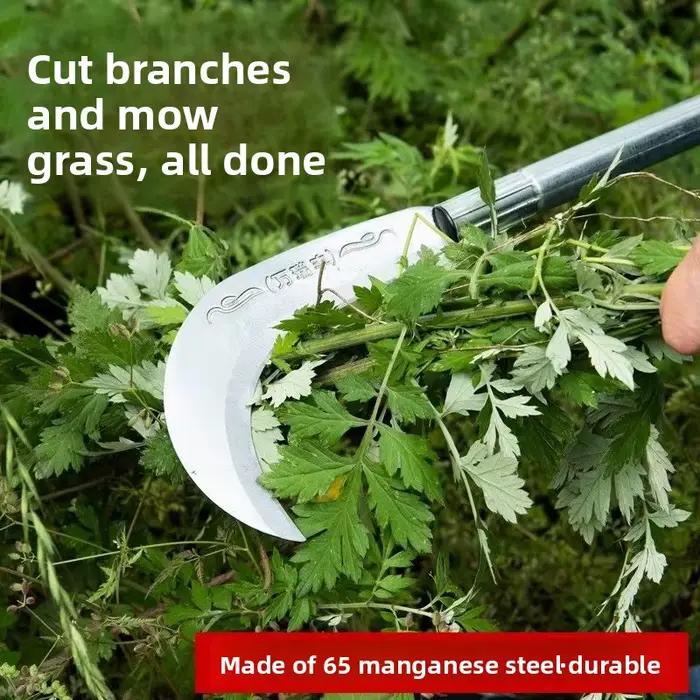 Faucille de ferme à long manche pour couper le bois, tailler l'herbe, élaguer les arbres, réaménager les terres, multi-usages, jardinage extérieur