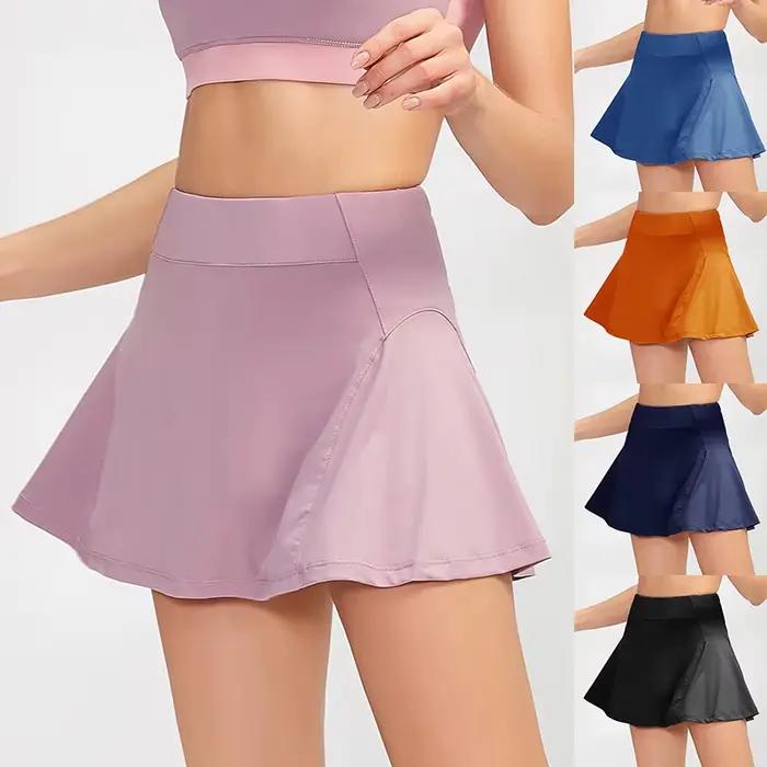 Jupe-short sportive polyester acrylique pour tennis golf yoga multicolore ajustée femmes mouvement liberté