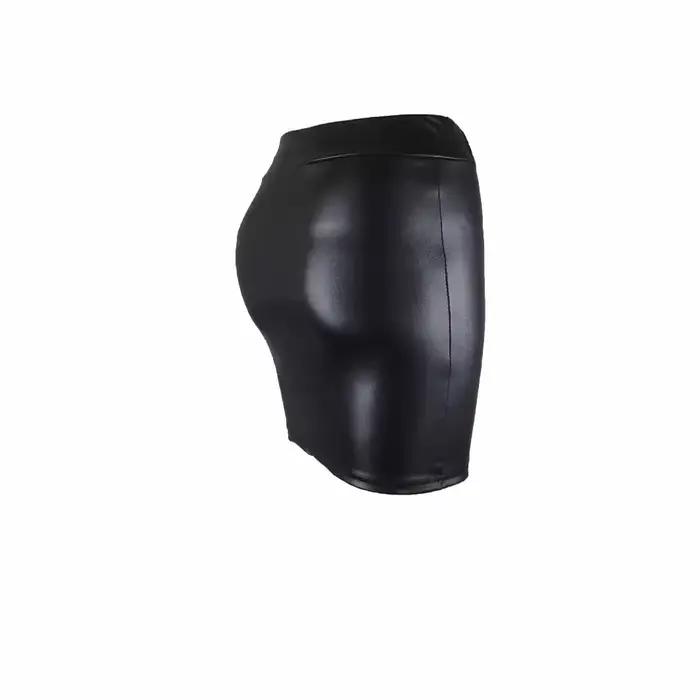 Jupe mini en similicuir PU mat style coréen pour femmes, tailles S-3XL, idéale pour l'été, design élégant et confortable, adapté pour les sorties nocturnes et journée de travail