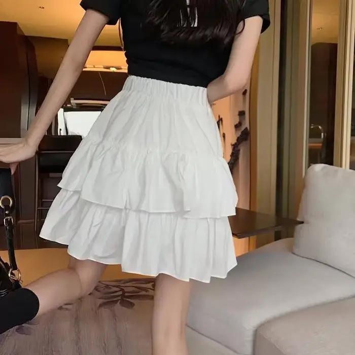 Mini jupe plissée A-Line haute taille polyester pour femmes, mini jupe décontractée été 2025 pour occasions spéciales