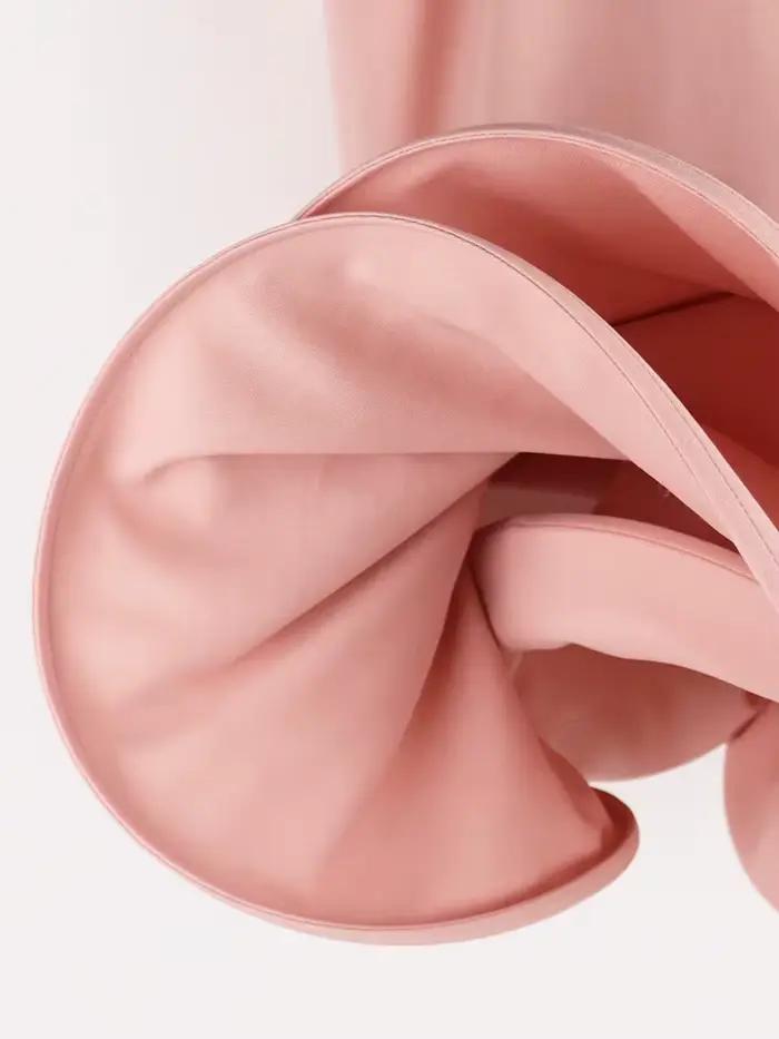Jupe trompent rose taille haute pour femme, jupe évasée sexy GT, gaine en queue de poisson, volants élégants, fête, événement, occasion, 2024