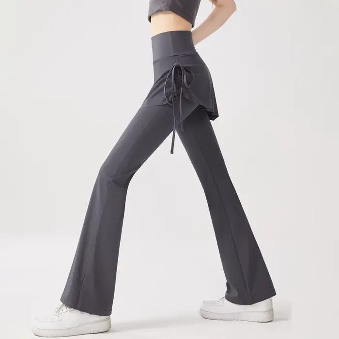 Leggings de sport pour femmes 2 en 1 avec jupe intégrée
