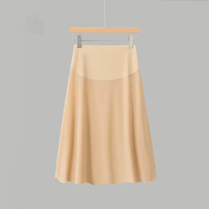 Jupon invisible ultra-fin et soyeux à taille haute sans couture pour femme, idéal pour la danse, la mode OL et les tenues de l'été