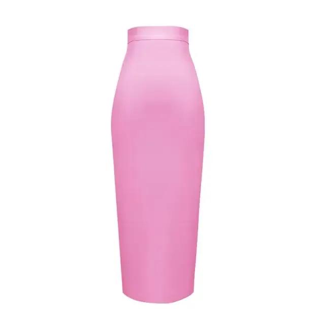 Amazon Best Seller Jupe mi-longue à ceinture élastique à la mode élégante taille haute couvrant les hanches