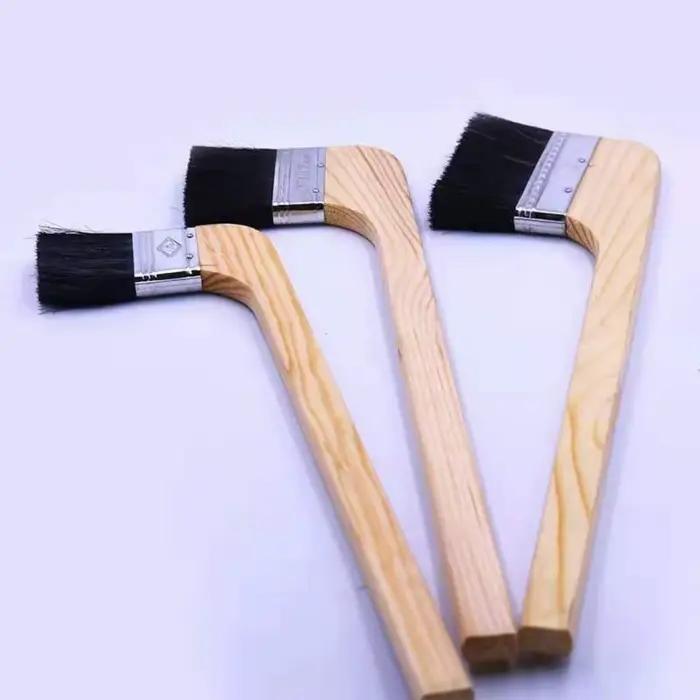 Brosse à poils universelle à long manche pour nettoyage, outil de nettoyage avec manche en bois, brosse à manche en bois pour peinture murale