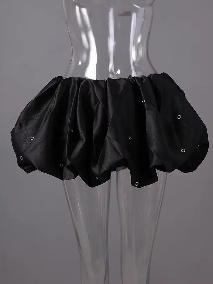 DEAT mode oeil de poulet à lacets jupe femmes élastique taille haute épicé fille moelleux Mini jupes été nouvelle marée
