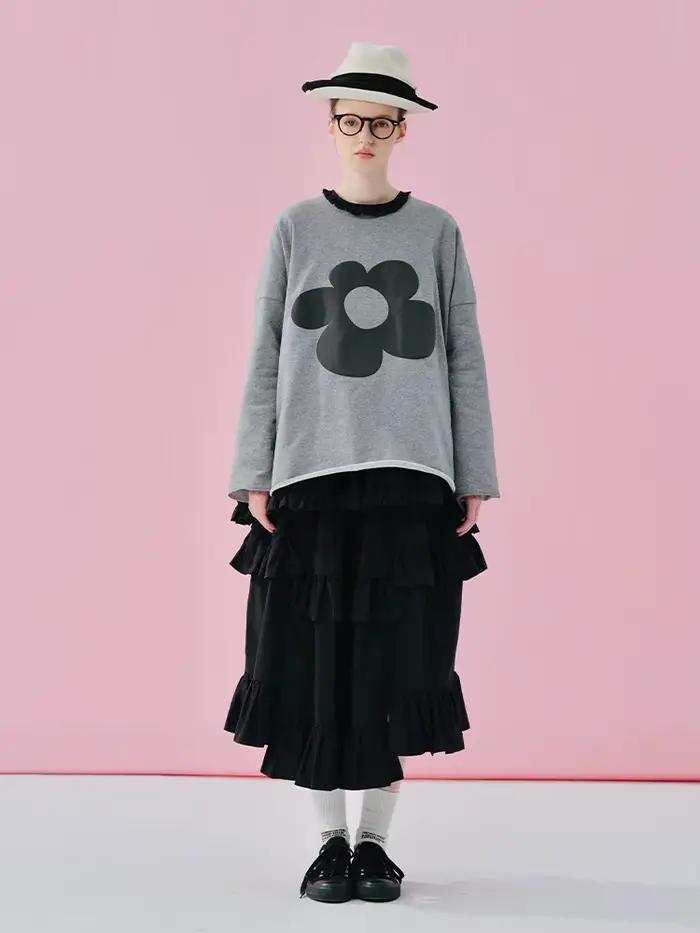 Imakokoni taille haute a-ligne demi-longueur jupe 2025 printemps japonais conception originale