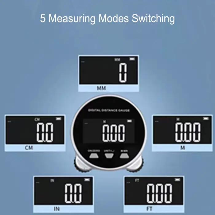 Jauge de Distance à écran LCD, jauge de Distance numérique, écran LCD Rechargeable, outil de mesure électronique à roulement longue Distance