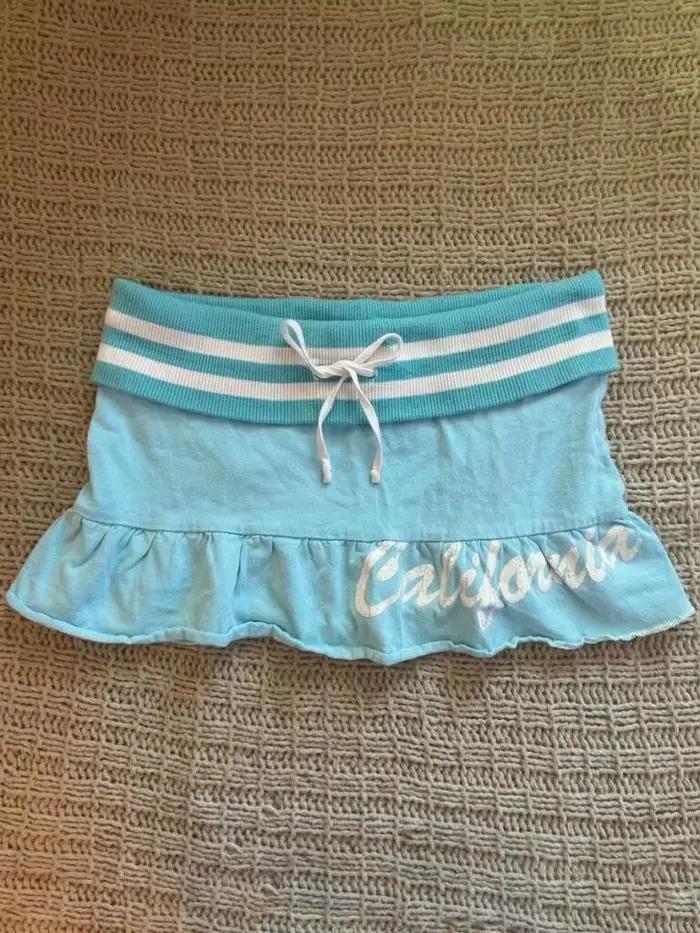 Jupe Courte Esthétique Y2K Années 2000 Taille Basse Harajuku Vintage Gothique Punk
