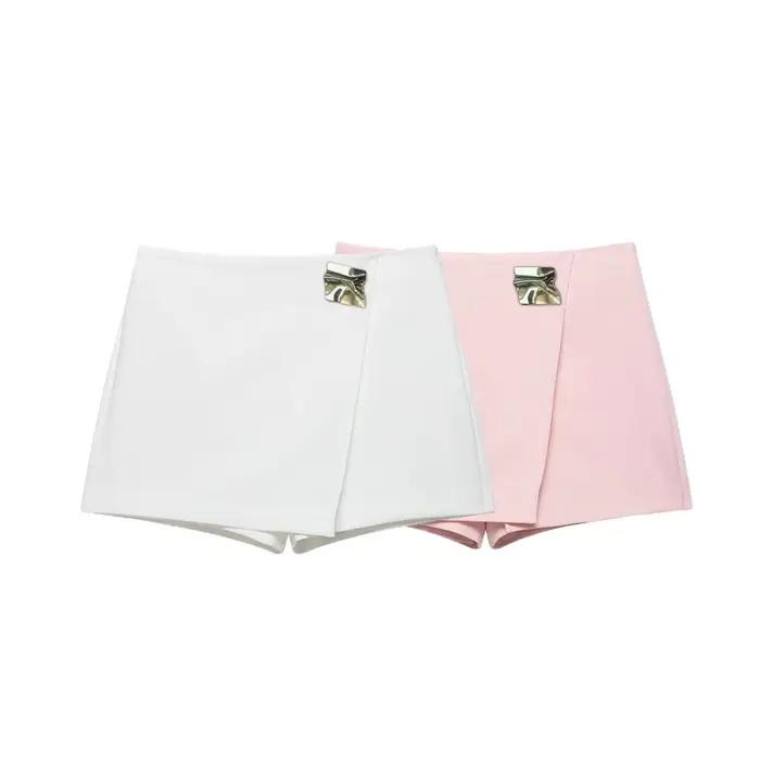 Jupe-pantalon asymétrique taille haute pour femme