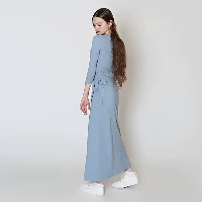 Ensemble chemise et jupe pour femme en coton avec fermeture éclair