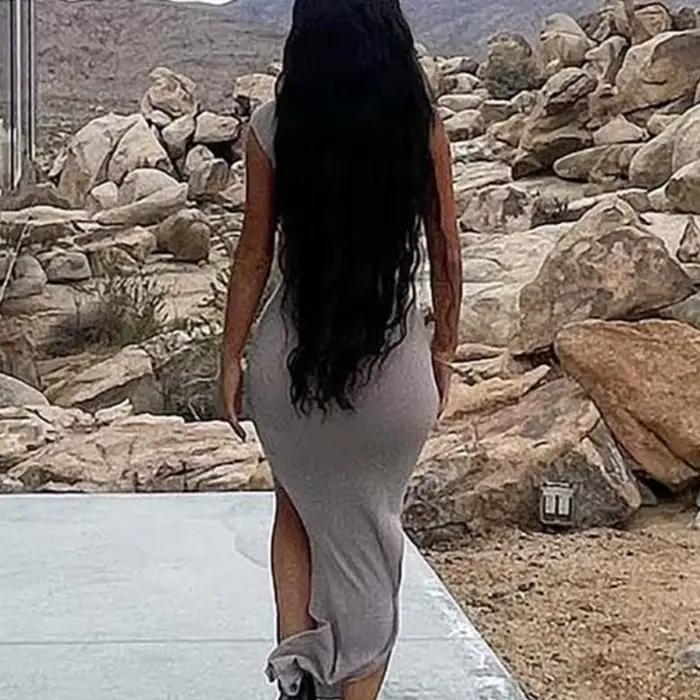 Robe longue fendue dos nu pour femmes, tenue d'été Y2K, sans bretelles, moulante, élégante, Sexy, pour fête d'anniversaire, sans manches