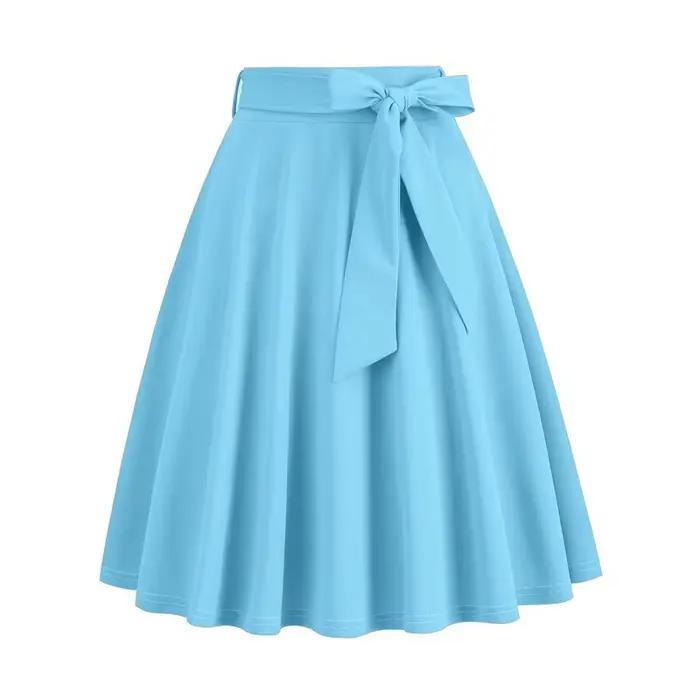 Jupes Vintage Années 50-60 Couleur Unie Élégantes pour Soirées et Bals