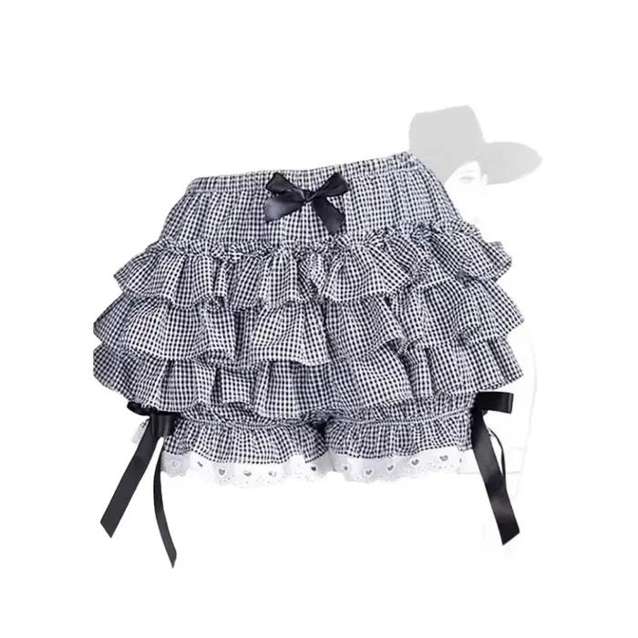 Mini-jupe écossaise taille haute coupe trapèze pour femme