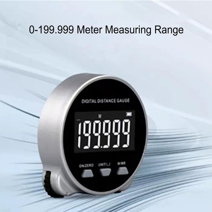 Jauge de Distance à écran LCD, jauge de Distance numérique, écran LCD Rechargeable, outil de mesure électronique à roulement longue Distance