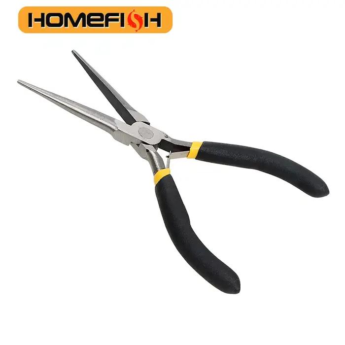 Pince à bec long 45 # Outils à main en acier, outils de réparation d'électricien, dénudage, coupe, serrage, coupe-fil multifonction