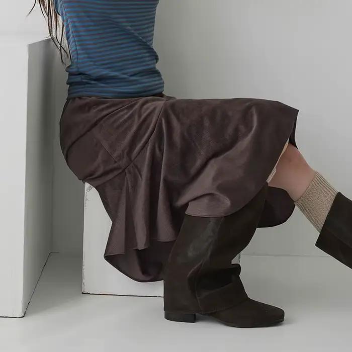 Jupe midi asymétrique design Printemps/Été 2026 style vintage américain