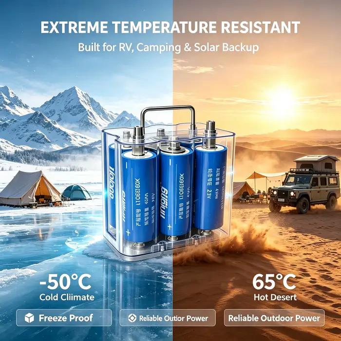 Batterie au lithium titanate Yinlong 12V 45Ah 66160 LTO avec BMS intégré pour applications haute puissance, rechargeable pour l'alimentation
