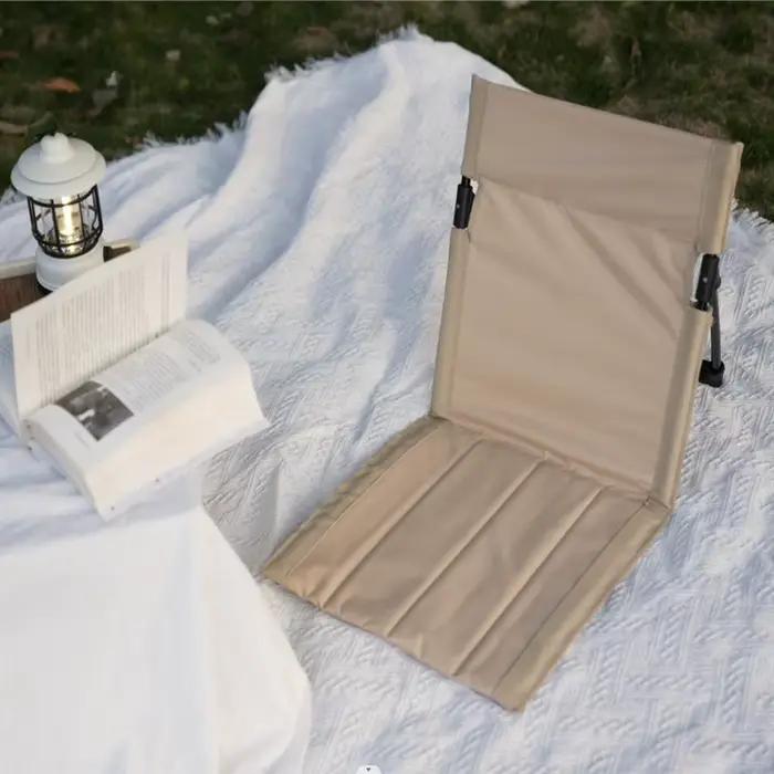 Chaise de camping pliable WW, chaise à dossier pliant, chaises de plage, jardin, parc, extérieur, simple, paresseux, coussin de dossier, pique-nique