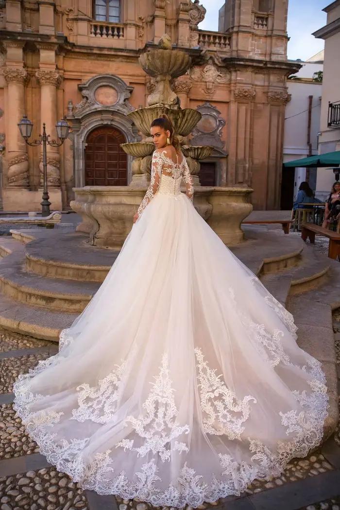 Jupe longue détachable de luxe pour robe de mariée