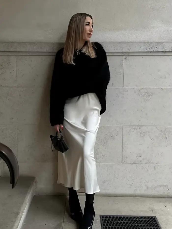 Jupe sirène HH en polyester satinée pour femmes junior style décontracté printemps été ocassions chic élégantes et plage