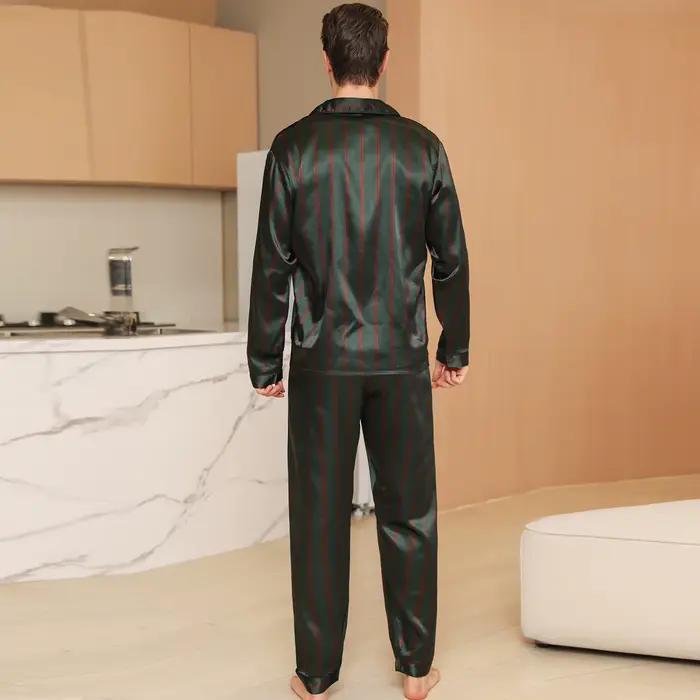 Pyjama à manches longues pour hommes beaux vêtements pour la maison cardigan fin décontracté vêtements de nuit été printemps automne