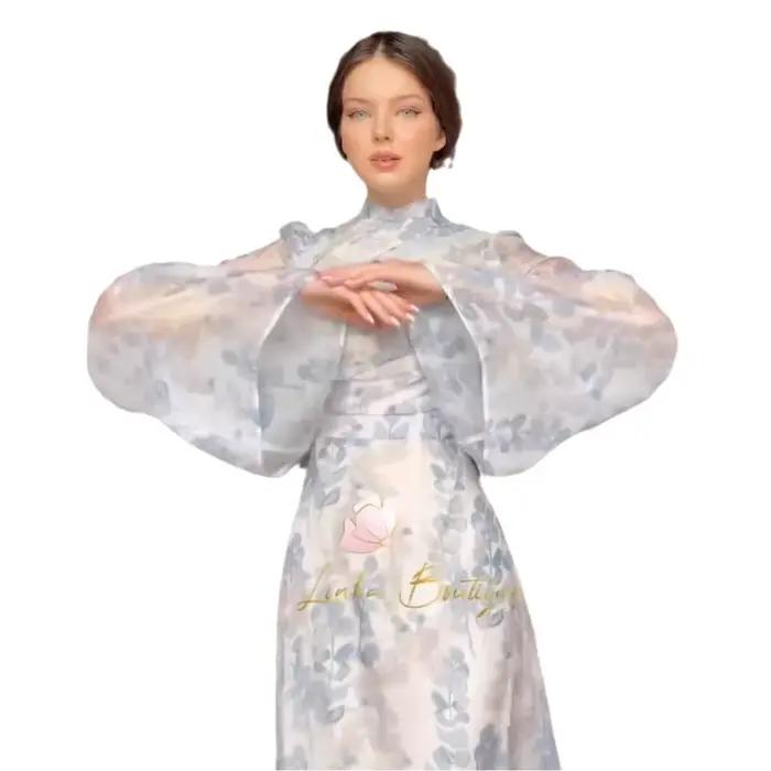 Robe élégante et ajustée pour femmes, nouveau Style, manches cloche, jupe longue française cintrée à la taille, 2024