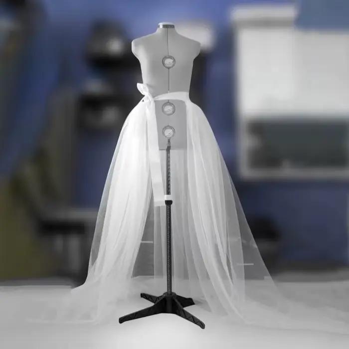 Maxi jupe en tulle 3 couches pour femmes, robes de bal détachables, élégante et féerique pour mariage, soirée déguisée, cocktail, club, cravate, à volants, jupes de train de mariée