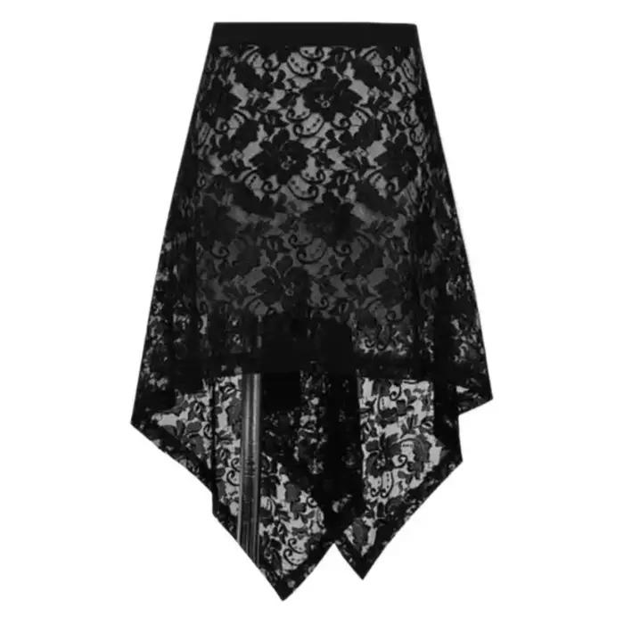 Sous-jupe en dentelle irrégulière, Anti-éblouissement, Cheongsam en maille, robe, Streetwear, taille haute, jupe de sécurité, jupon