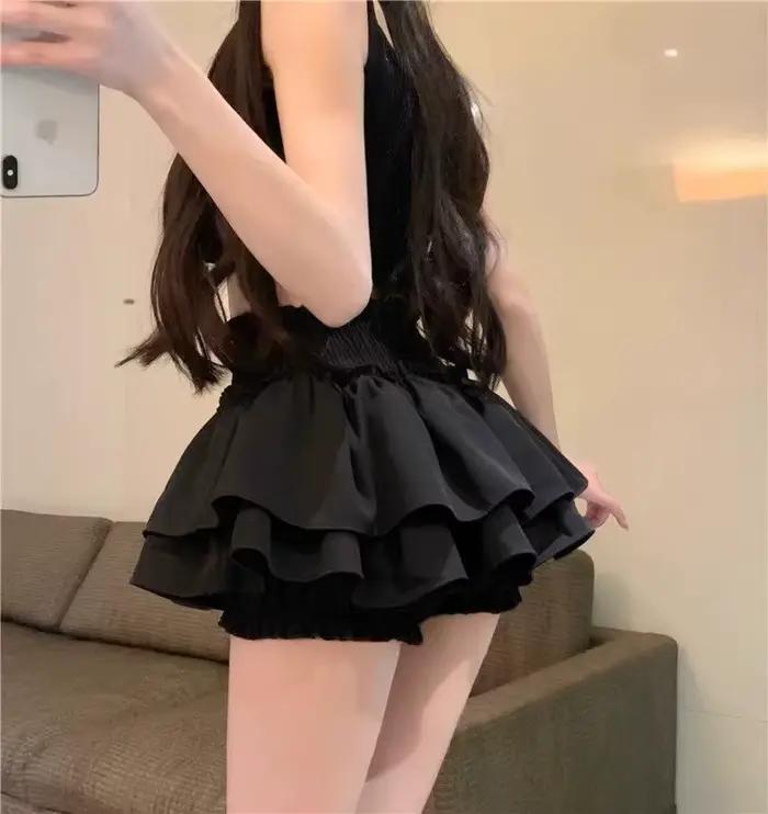 Jupe Tutu en Dentelle Noire Style Spice Girl pour Femme