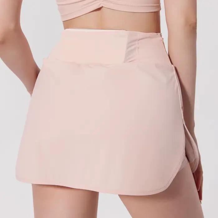 Jupe de tennis antireflet avec short intérieur pour femme