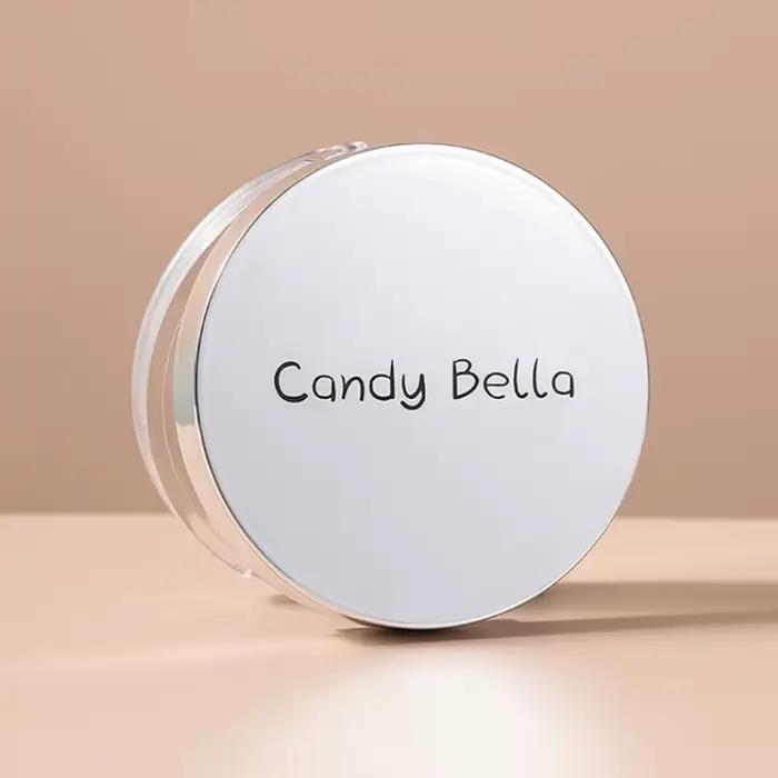 Poudre à réglage mat durable, contrôle de l'huile, poudre pressée à paillettes violettes, éclaircissante pour le visage, gelée, fond de teint Compact, maquillage