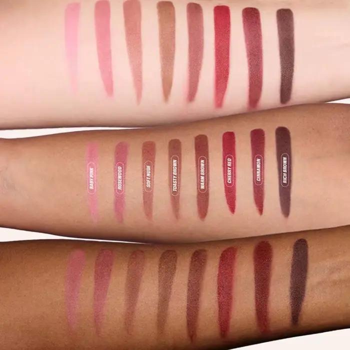 Crayon à lèvres velours marron, couleur chair, mat, imperméable, tasse antiadhésive, rouge cerise, stylo de Contour des lèvres, maquillage pour femmes